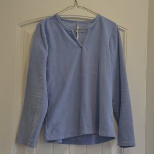 Light Blue Denver Hayes Fleece Long Sleeve Shirt